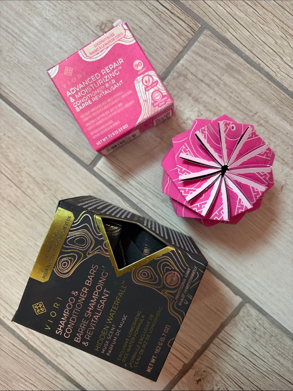 VIDI Shampoo & Conditioner Bars - Pink Advanced Repair & Moisturizing